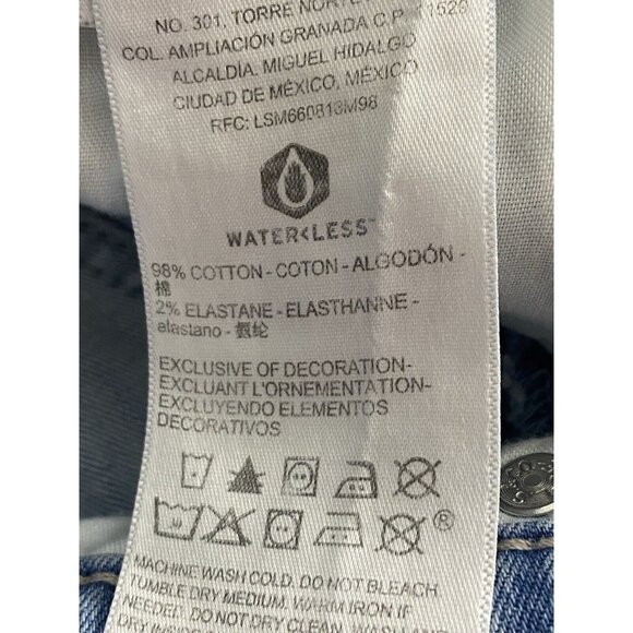 Levis Signature Womens Shorts Adult Plus Size 22 Light Wash Denim Cut off - Picture 6 of 9